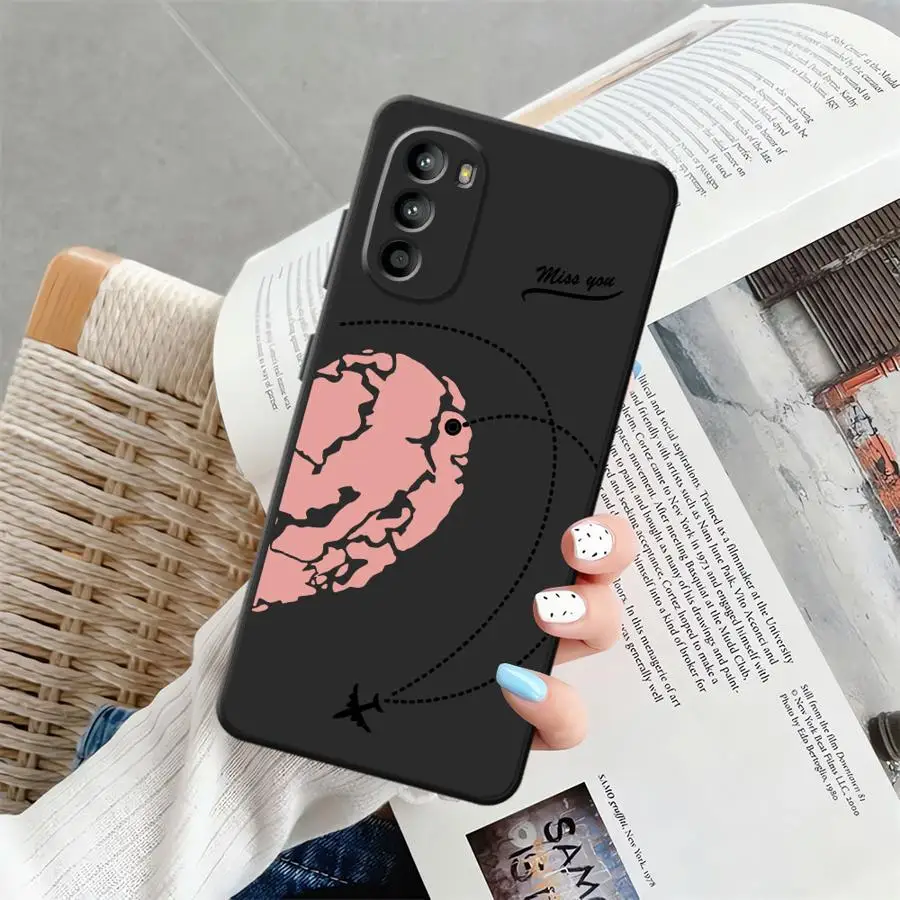 Funda de teléfono suave negra estilo pareja para Motorola Mot G53 G30 G71 G51 G73 G32 G22 Edge40 G50 G52 G60s G60 Edge 20 Pro - imagen 5