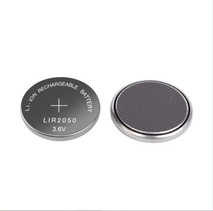 Batería de botón recargable para bicicleta, lámpara LED de iones de litio, LIR2050, 3,6 V, 2 unids/lote - imagen 2