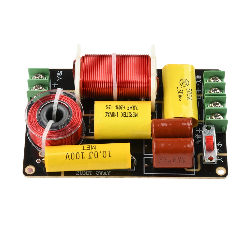 WEAH-250 Crossover de Audio bidireccional alto-bajo 2750Hz/2800Hz Placa de filtro cruzado de calidad de sonido HiFi ajustable para reequipamiento de altavoces
