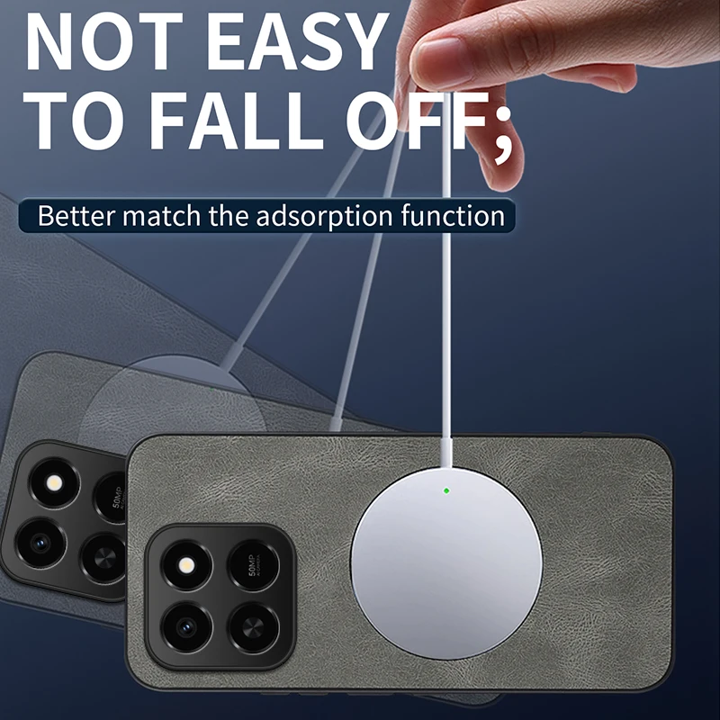 Para Honor 400 Smart 5G funda para Magsafe piel de oveja de lujo cubierta mate magnética para Honor400 Smart X7d 4G parachoques anticaída - imagen 3