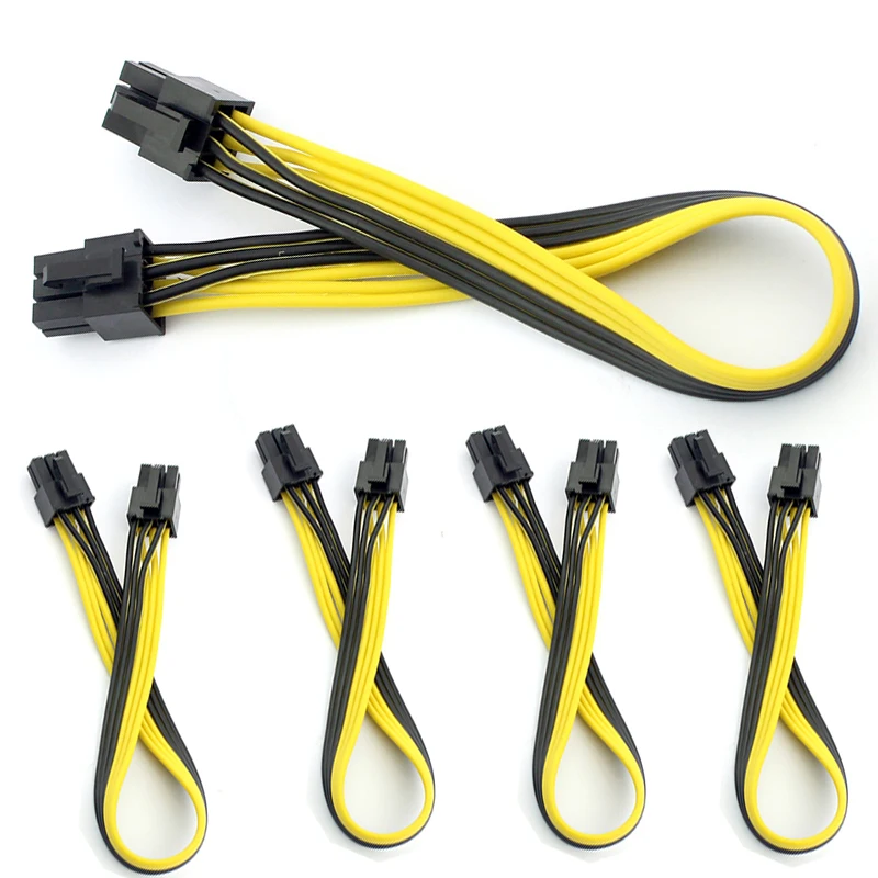 PCI Express PCIE 18AWG 6Pin macho a 6Pin macho tarjeta gráfica de vídeo Cable adaptador de corriente 2,5 CM - imagen 5