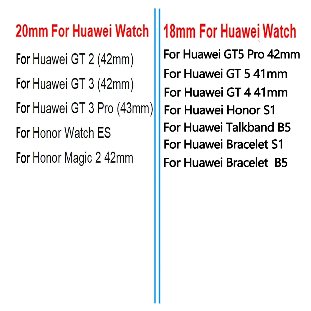 New18 correa de cuero PU de 20mm para Huawei Watch GT4/2/3/GT3 Pro 41 42 43mm correa de reloj inteligente Honor Magic 2 pulsera de repuesto de 42mm - imagen 3