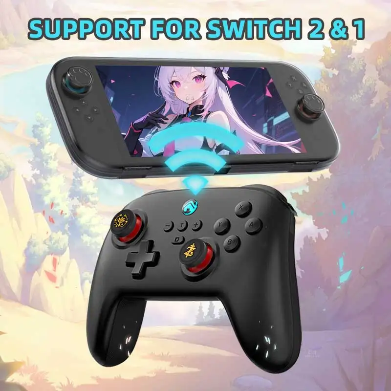 VILCORN 2025 Gamepad inalámbrico para Nintendo Switch 2 Pro controlador para Switch Series BT Joystick con pulgares de gran altura - imagen 3