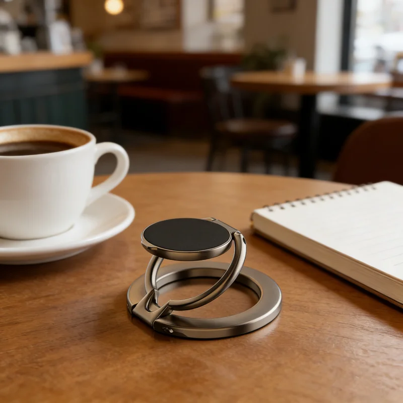 Soporte de anillo magnético de doble cara para teléfono móvil, accesorio plegable portátil, soporte de agarre para iPhone - imagen 5