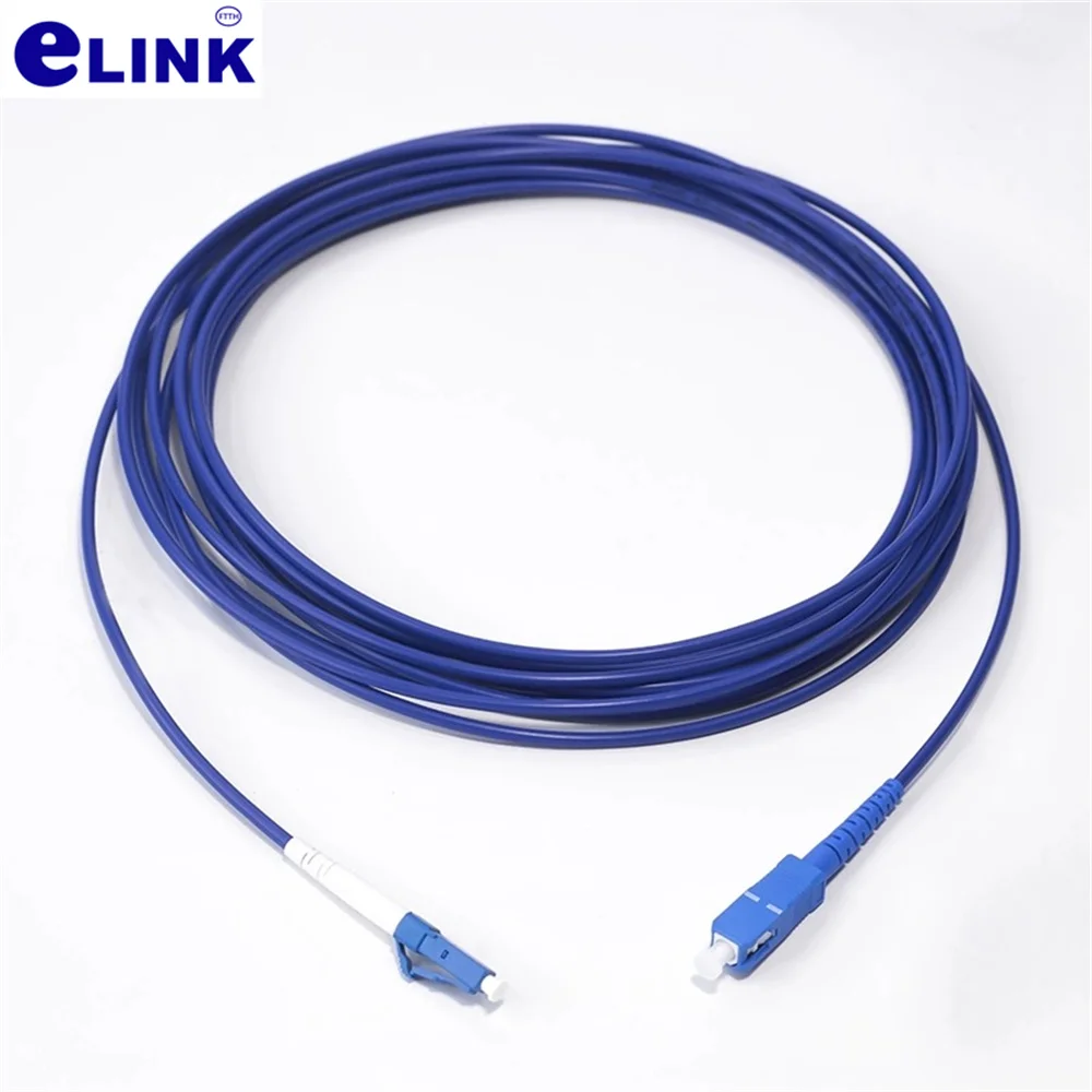 Cable de parche óptico blindado, 1M-500M, 1C, azul, LC SC, FC, ST, APC, 100m, 50m, 150m, 200m, 1 núcleo, monomodo, SM, ftth, puente de fibra única, 120m - imagen 4