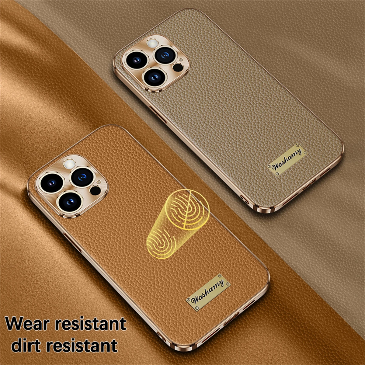 Funda de teléfono de cuero genuino TOGO de lujo para iPhone 17 16 15 14 13 Pro Max Plus 17Air revestimiento borde suave mate cubierta a prueba de golpes - imagen 5