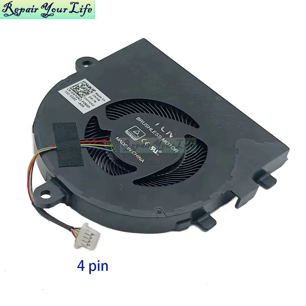 Ventilador de CPU de refrigeración para portátil DELL inspiron 5494 5493 3493 3480 3481 3482 3490 CN-0WYGK2 WYGK2 DC28000KLF0 radiador enfriador de portátil - imagen 4