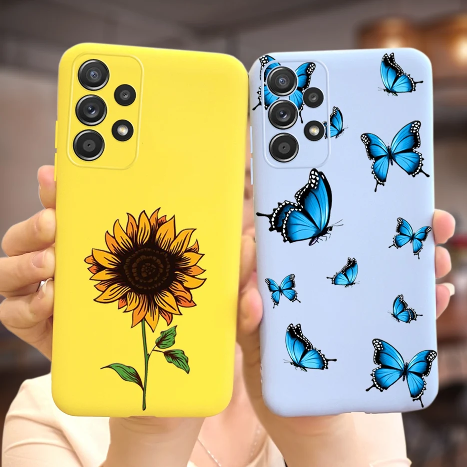 Funda de silicona suave para Samsung Galaxy A23, carcasa trasera SM-A235F con flores para chicas bonitas, Galaxy A23 A 23 - imagen 2