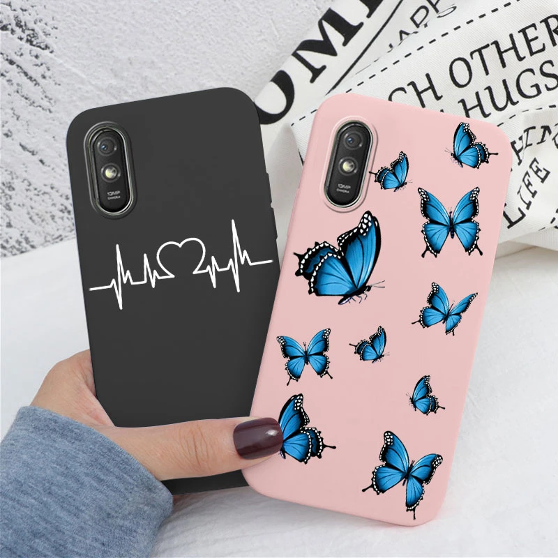 Funda TPU Redmi 9A y 9AT Antigolpes Corazón Mariposa - imagen 3