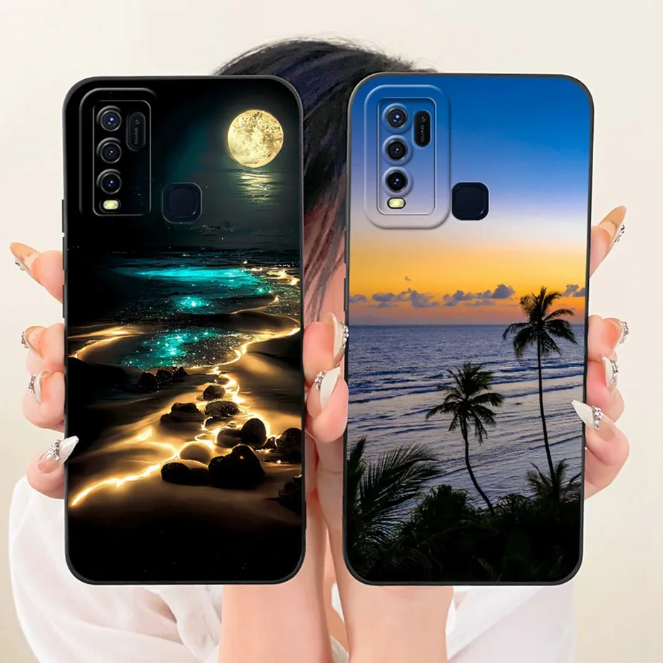 Funda de teléfono con estampado bonito para Vivo Y50 Y30i Y30 1938 1935 fundas de silicona suave a prueba de golpes para Vivo Y30 Y30i Y50 cubre parachoques - imagen 5