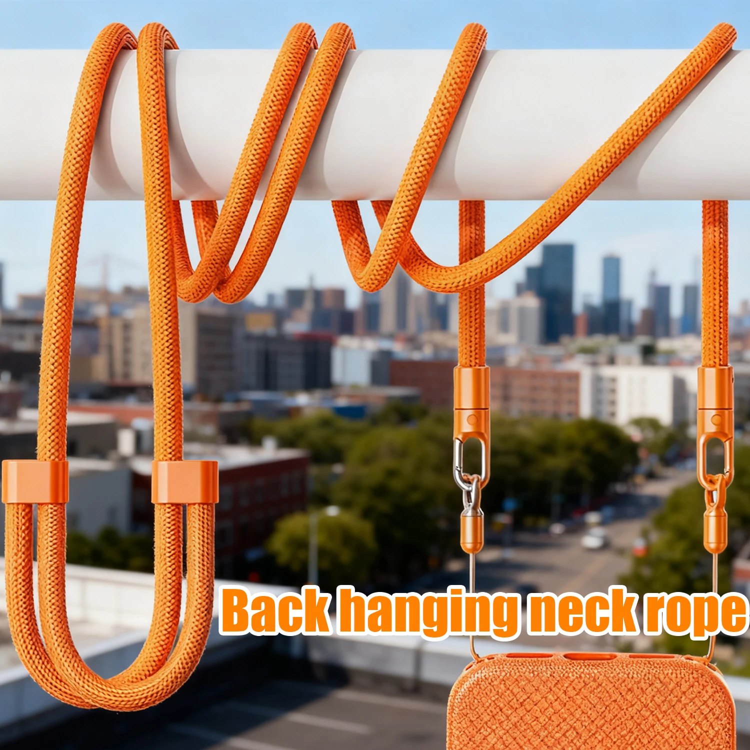 Cordón cruzado trenzado para teléfono móvil, correa colgante ajustable para iPhone 17 Pro Max, cordón para funda de teléfono antipérdida