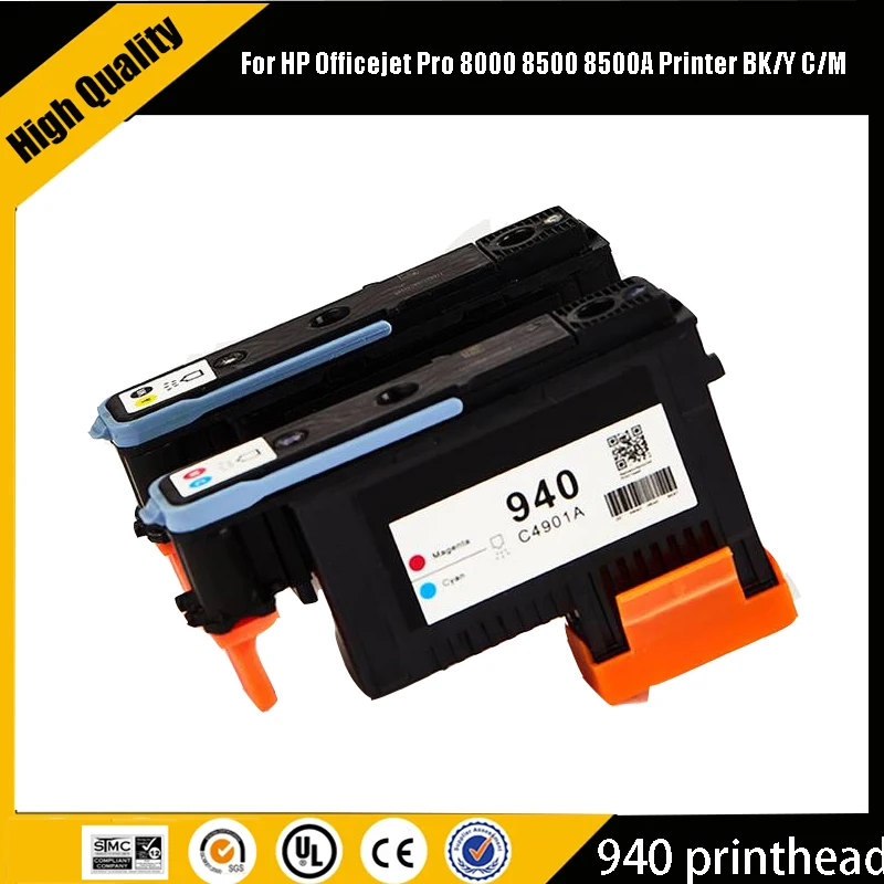 Einkshop 2 uds C4900A C4901A para cabezal de impresión HP 940 HP940 para impresora HP Officejet Pro 8000 8500 8500A Cabeça BK/Y C/M