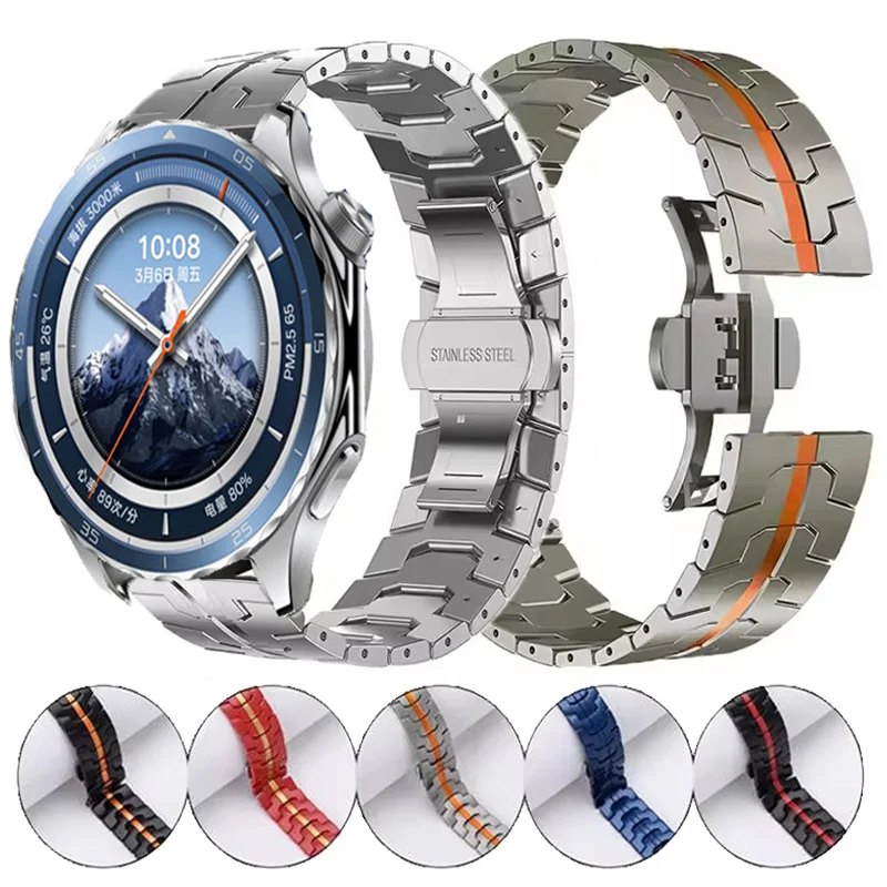 Correa de muñeca de Metal de 22mm para Oppo Watch X X2 4Pro, correa de acero inoxidable para reloj Oppo One Plus de 46mm/One Plus Watch 2, correa de reloj
