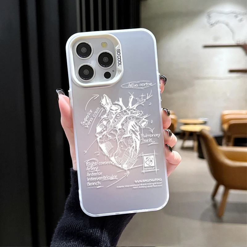 Funda con modelo de corazón artístico a la moda para Xiaomi 11 Lite 5G NE 14T POCO X6 M5S 14 13 13T 12T Pro X7 X5 X3 NFC F4 GT F5 F6 M6 Pro 4G - imagen 3