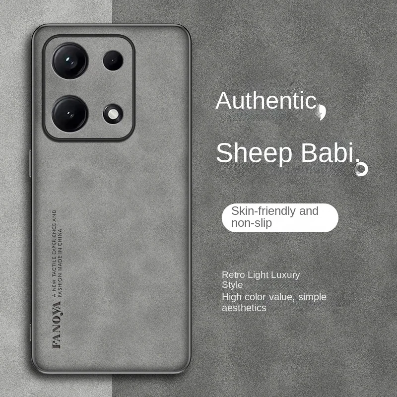 Para Xiaomi Redmi Note 14S 4G funda de cuero PU superficie dura cubierta trasera de PC a prueba de golpes mate funda de teléfono para Xiaomi Redmi Note 14S 4G - imagen 2