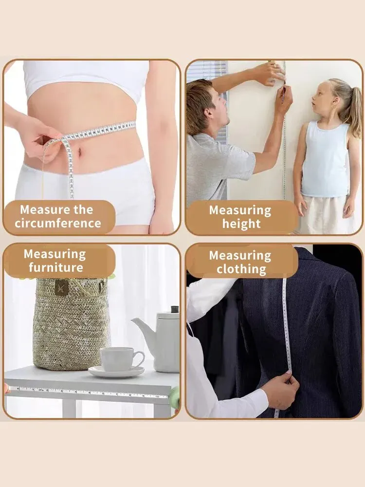 Cinta métrica suave retráctil de 200cm, regla autoblocante telescópica Flexible, centímetros personalizados en pulgadas, portátil para costura humana - imagen 3