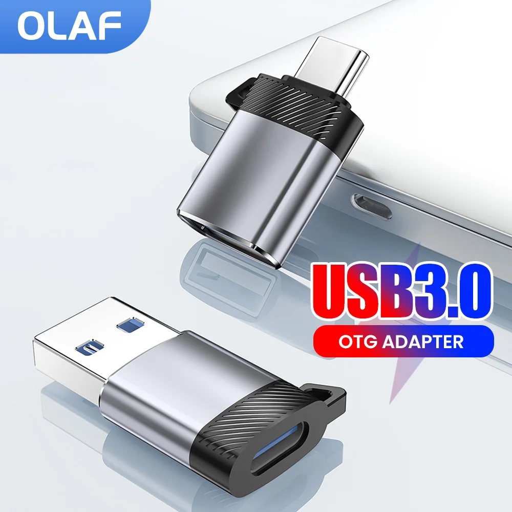 Adaptador USB 3,0 OTG tipo C macho a USB hembra adaptador de transferencia rápida OTG conector USB C para iPhone 16 15 Xiaomi Samsung Laptop