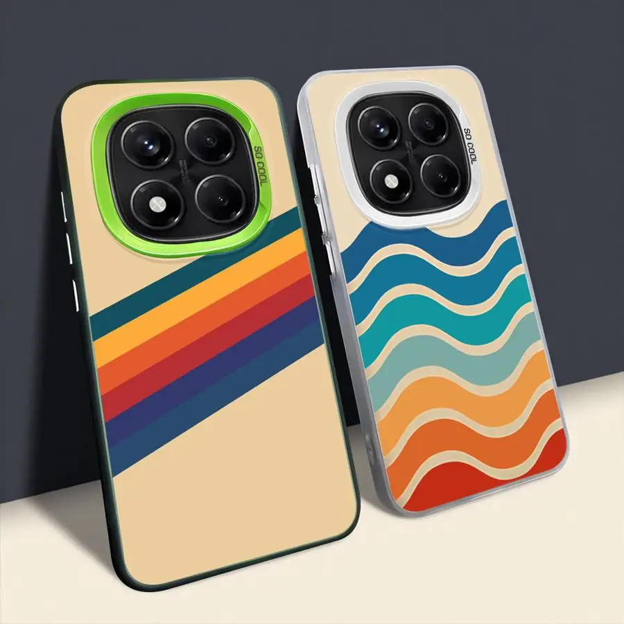 Funda trasera de teléfono para Xiaomi Redmi Note 13 12 11 14 Pro Plus 10Lite 12s 9s 10s 11s rayas Retro - imagen 2