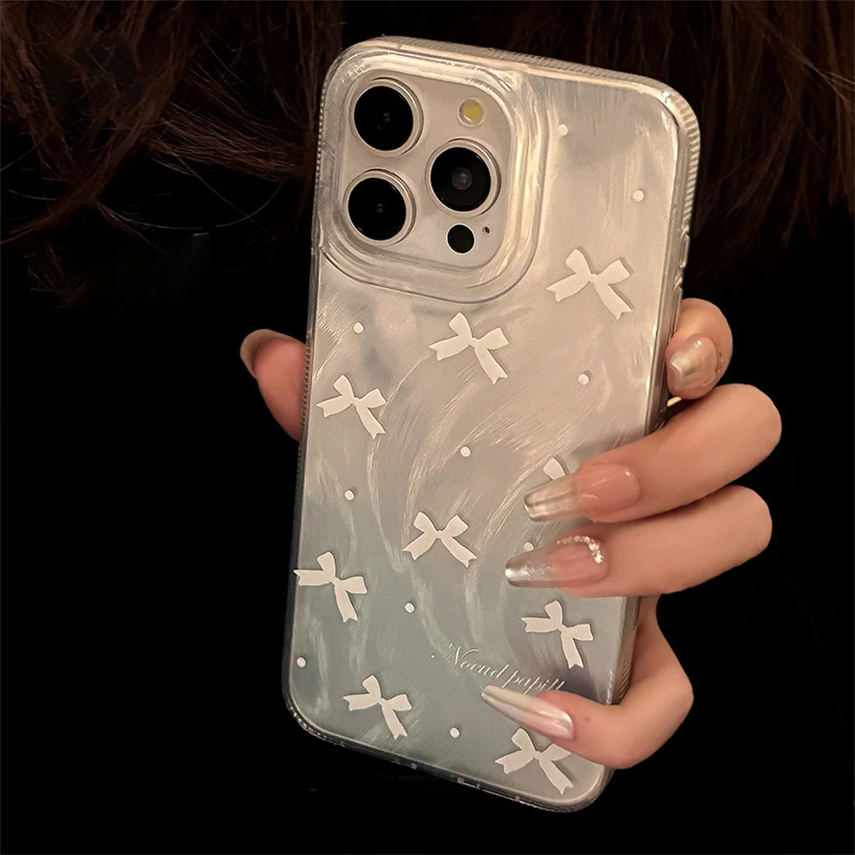 Funda de teléfono con nudo de lazo de lujo para iPhone 17 Pro Max 16 13 11 15 14 Plus 12 17 Air 16promax 15promax 17promax Funda dura IMD - imagen 3