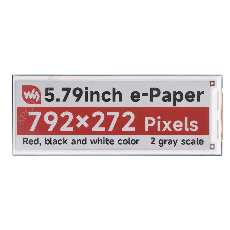 Tinta de papel electrónico de 5,79 pulgadas (B) pantalla roja-negra-blanca 792x272 para Arduino /Raspberry Pi /Jetson Nano/STM32 - imagen 2