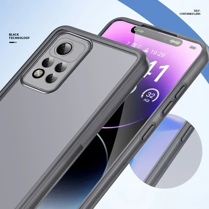 Funda de película de lente de lujo para Xiaomi POCO M4 Pro, POCOM4Pro 5G, protector de cámara completa, transparente, suave, armadura de moda, bolsa de teléfono - imagen 5