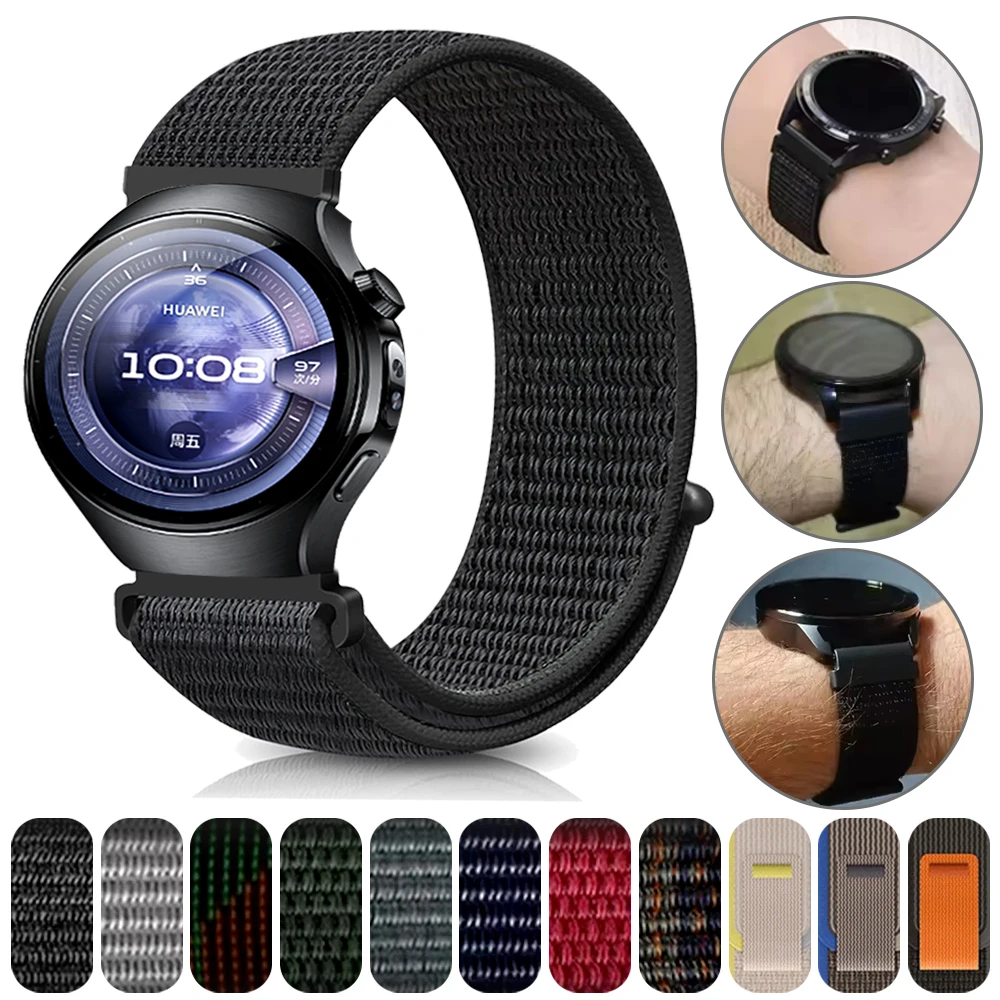 Correa de nailon de 20mm y 22mm para HUAWEI WATCH 5 4pro 46mm Runner Ultimate Sport, correa de repuesto para HUAWEI WATCH GT 5 Pro GT4 GT5