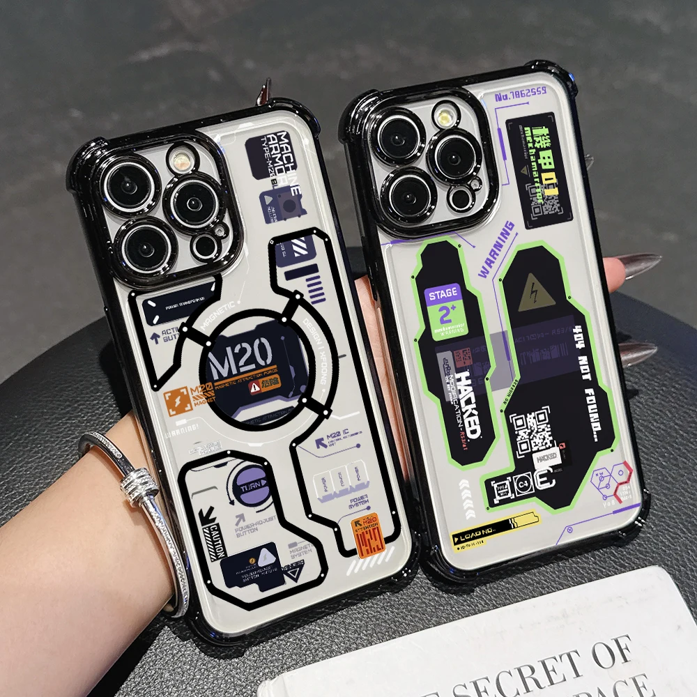 Funda de teléfono estilo Mecha a la moda para Samsung Galaxy A56 A55 A54 A53 A52 A51 A36 A34 A26 A16 A06 4G 5G, funda transparente suave anticaída