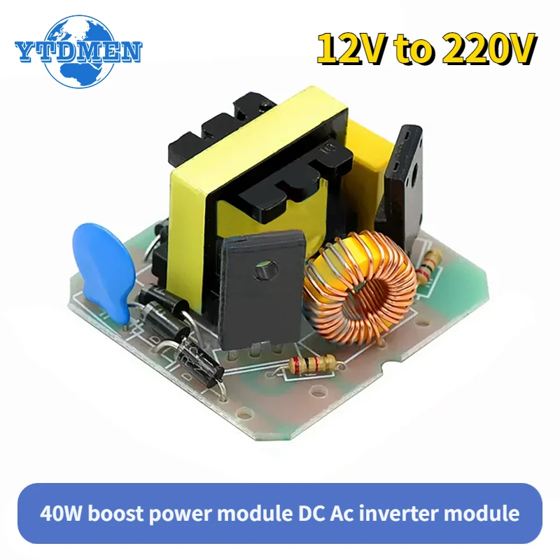 Módulo de potencia de refuerzo de 40W, 12V a 220V, módulos de inversor de impulso de DC-AC, convertidor inverso de doble canal, módulo de refuerzo, regulador de potencia