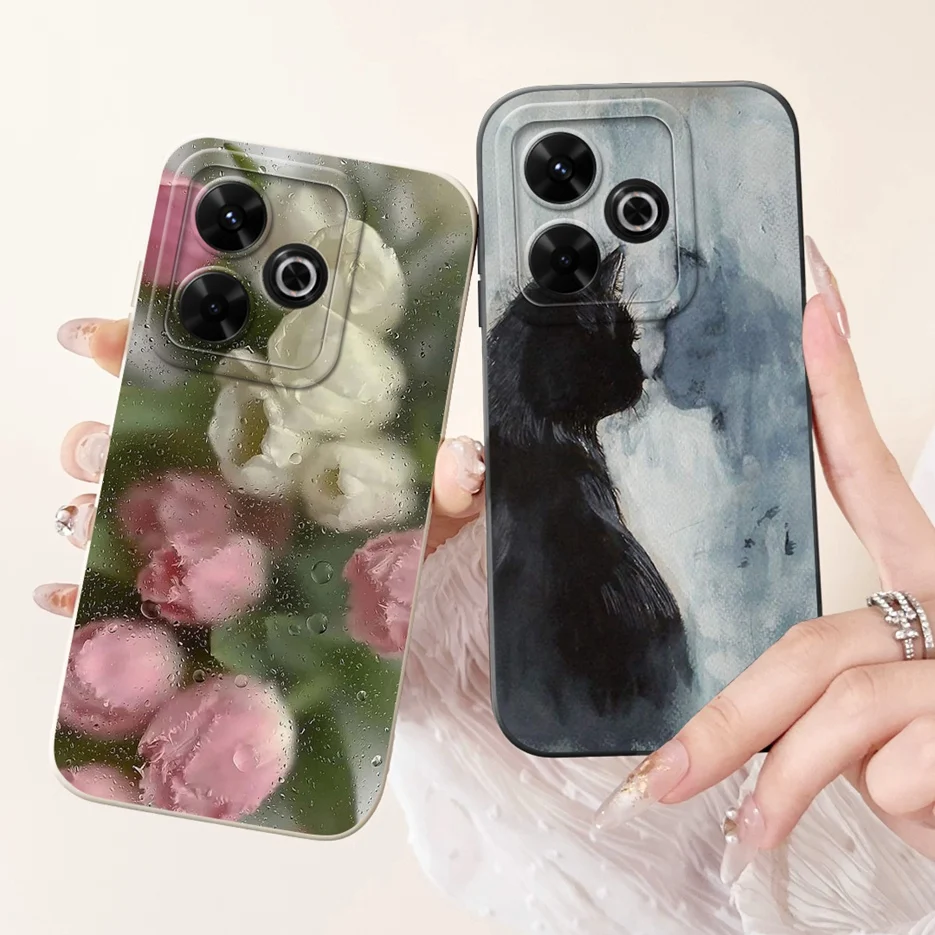 Para Xiaomi Redmi 13 13X 4G funda bonita de dibujos animados de moda cubierta pintada funda de silicona suave para Xiaomi Redmi 13X Redmi13 X Fundas bolsas - imagen 4