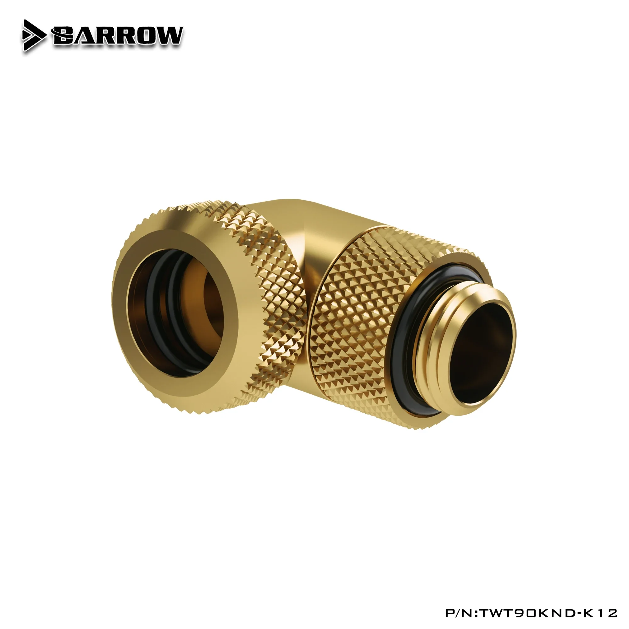 Adaptador Barrow G1/4 Codo Giratorio 90° para Tubo 12mm/14mm Refrigeración PC - imagen 5