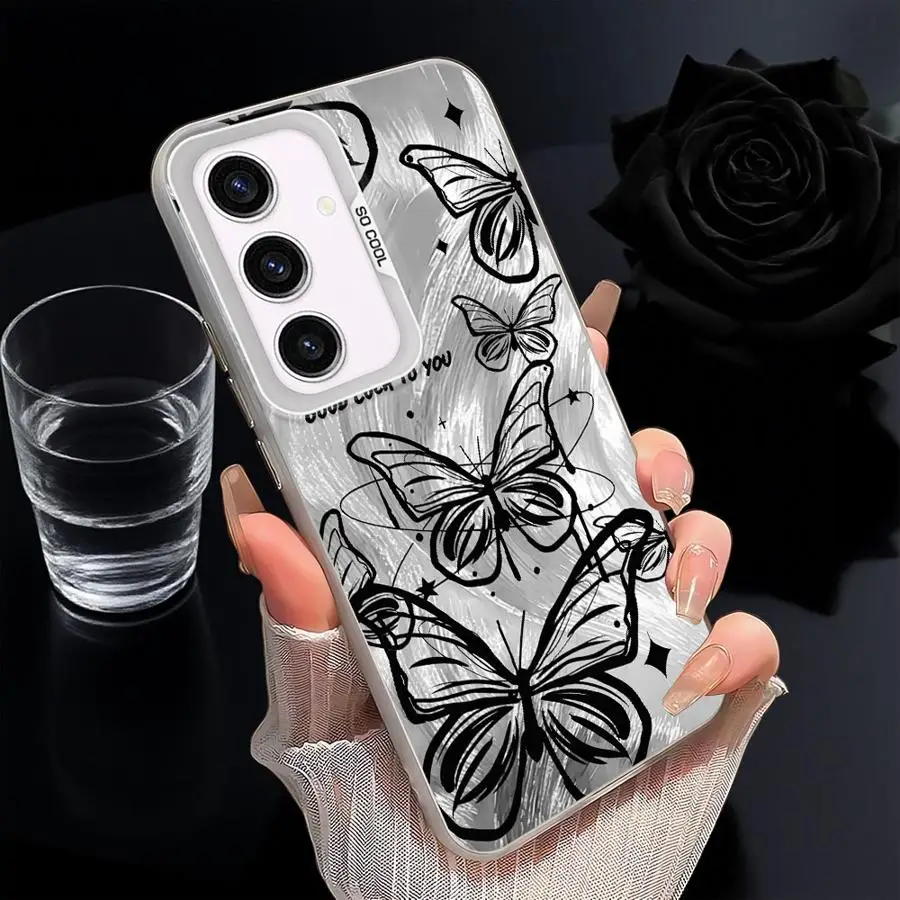 Funda para Samsung Galaxy A33 A34 A22 A52 A73 A36 A32 A23 A25 A26 A53 A24 funda trasera para teléfono arte hermosa mariposa - imagen 2