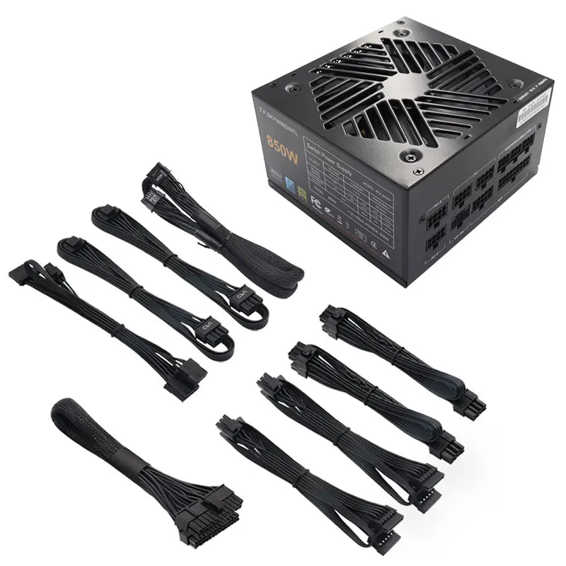 T.F.SKYWINDINL 850W PCIe 5.0 Fuente de alimentación para juegos Modular completa 80 Plus Gold PSU ATX 3.0