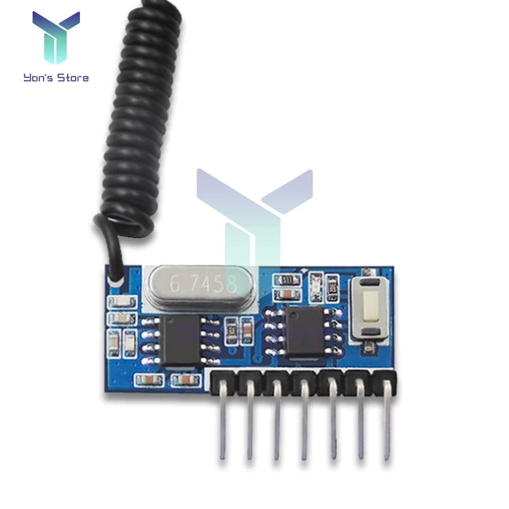 1-5 uds 315/433 Mhz transmisor y receptor RF módulo de interruptor de Control remoto DC3.3V-5V Jog controlador de enclavamiento autoblocante - imagen 2