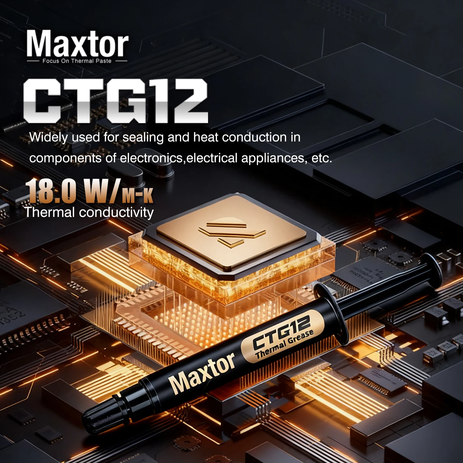 Maxtor 18W/mk pasta térmica enfriador de alto rendimiento compuesto de enfriamiento grasa de silicona para juegos PC PS5 CPU GPU refrigeración - imagen 5
