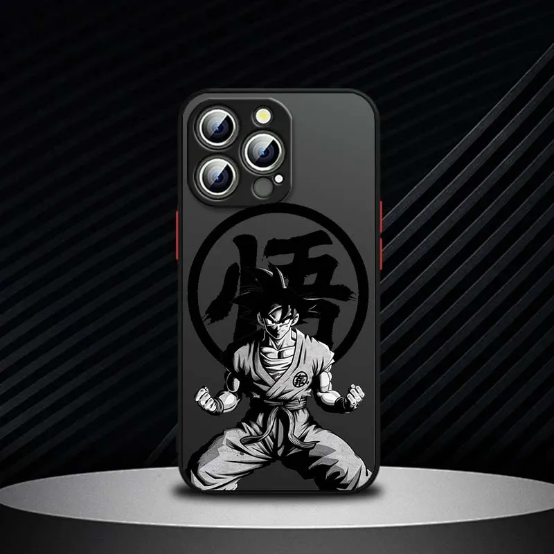 D-Dragon Ball Goku Cool Logo cubierta para Apple iPhone 17 16 15 14 13 12 11 Air Plus Pro Max funda de teléfono translúcida esmerilada - imagen 4