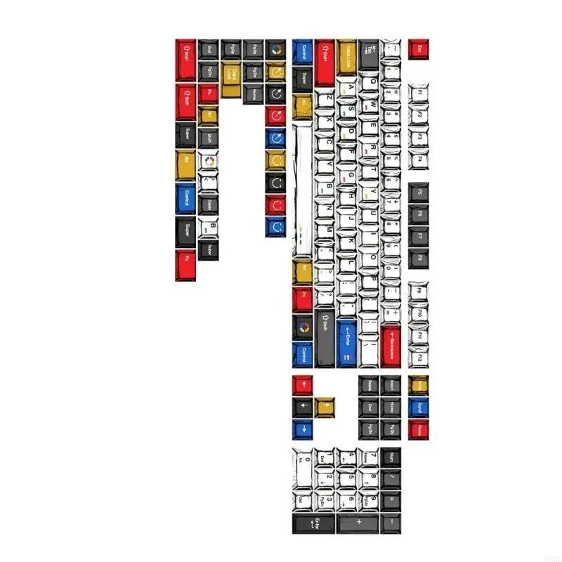 Teclas C90F durabilidad PBT 136 teclas para entusiastas del teclado mecánico, interruptores MX - imagen 5