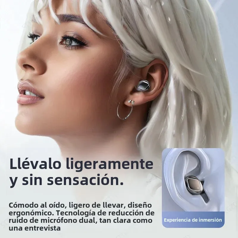 Auriculares inalámbricos con Bluetooth, cascos TWS con micrófono estéreo deportivos, intrauditivos con Control táctil, Larga modo de reposo, llamadas HD, juego - imagen 5
