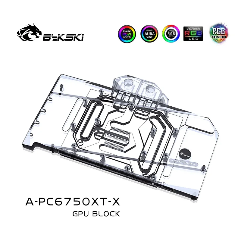 Bloque GPU Bykski para tarjeta gráfica PowerColor Radeon RX6750XT Red Devill/con radiador de plano posterior A-PC6750XT-X de refrigeración por agua - imagen 5