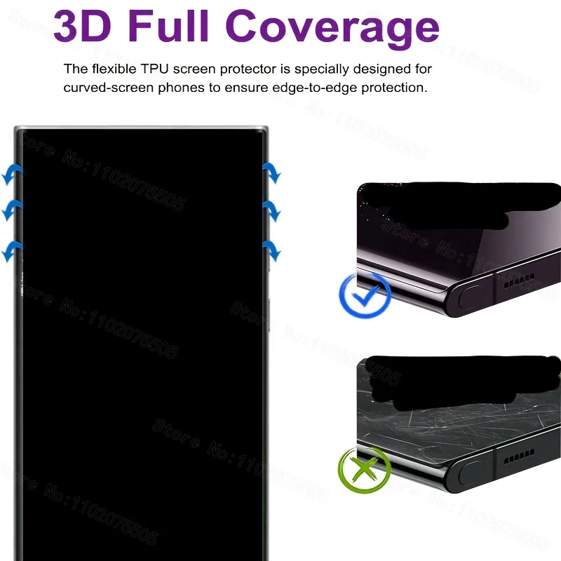2-4 protectores de pantalla de vidrio templado para Samsung S22U\S23U\S25\S25Plus\S25U-película enfocada por privacidad antiarañazos de alta definición - imagen 4