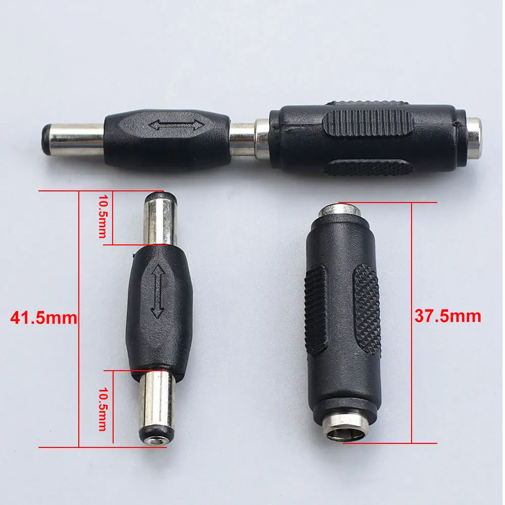 JCD 5,5mm * 2,1mm conector de alimentación CC macho hembra 5,5x2,1mm adaptador Jack para cámara de seguridad CCTV adaptador de tira LED - imagen 2