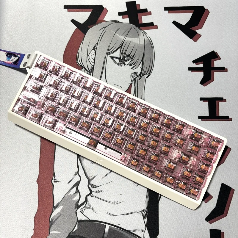 Teclas transparentes con degradado para Pc en varios colores, 132 teclas, Material Uv Pbt, teclas de teclado mecánico personalizadas, regalos - imagen 5