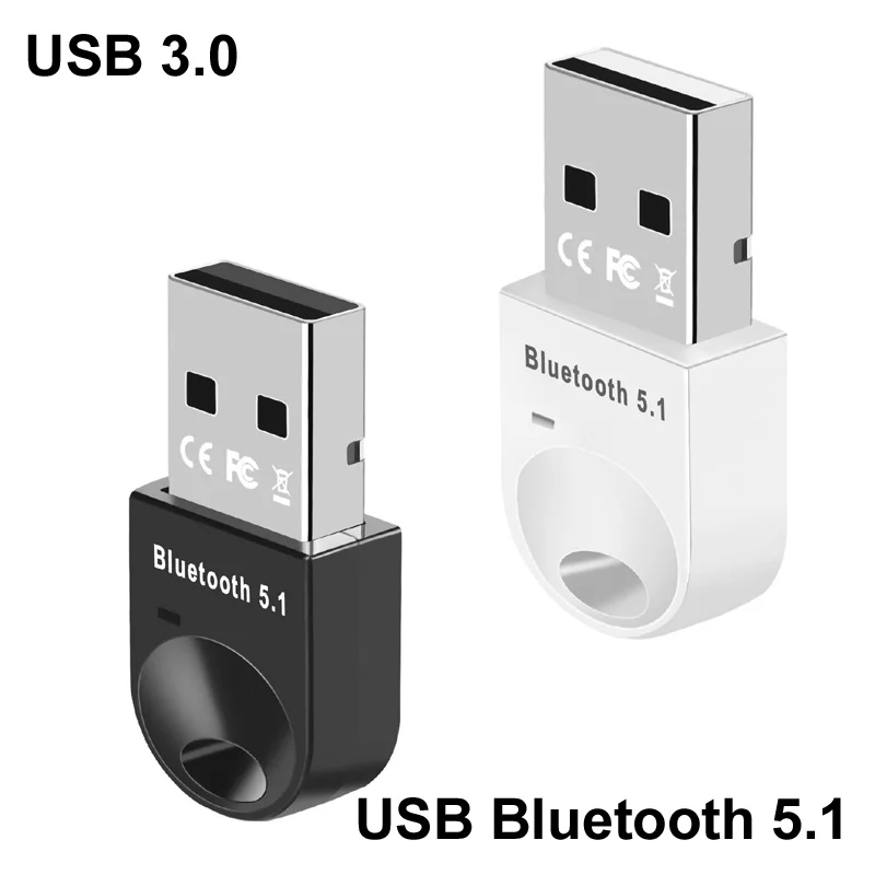 Receptor Dongle USB 3,0 Bluetooth V 5,1, adaptador transmisor BT para auriculares, altavoces, controladores de juego, ratón, teclado, PC y teléfono