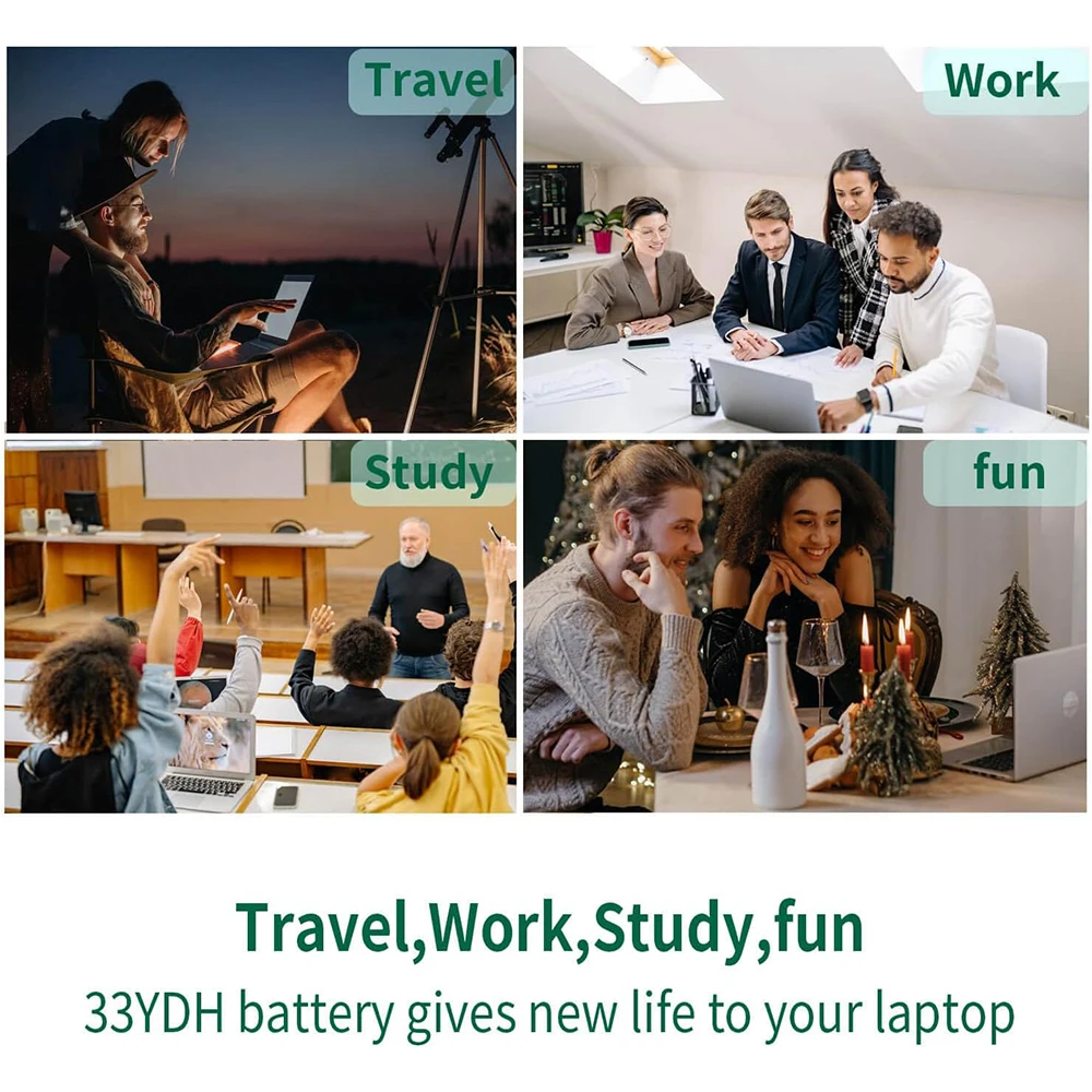 56WH 33YDH Batería de portátil para Dell Inspiron 17 7000 7778 7779 7786 7773 15 7577 G3 3579 3779 G5 5587 G7 7588 Latitude 13 3380 14 3490 15 3590 3580 PVHT1 P30E  81PF3 081PF3 - imagen 4