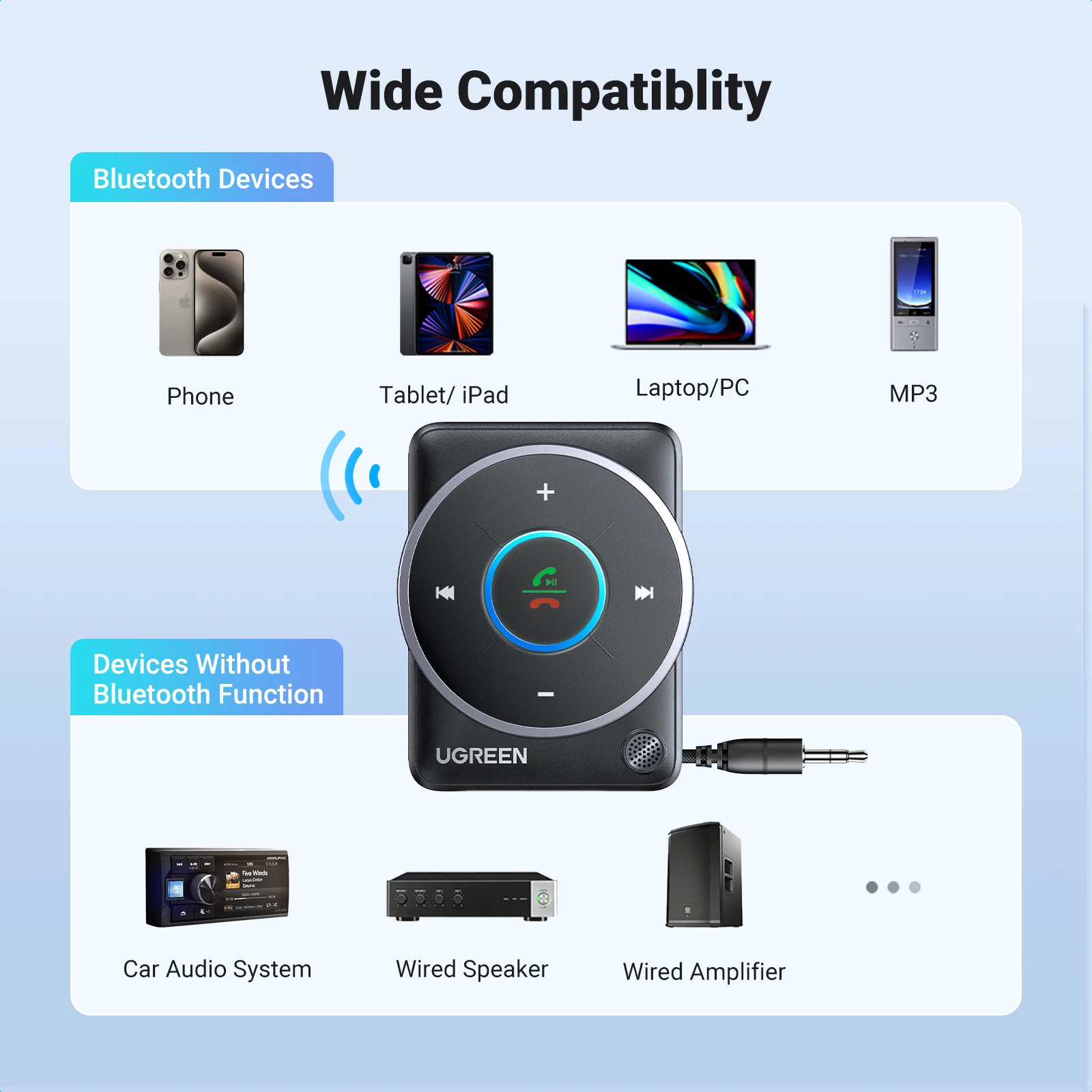 UGREEN USB 3,5 mm Inalámbrico Bluetooth 5.4 - imagen 4