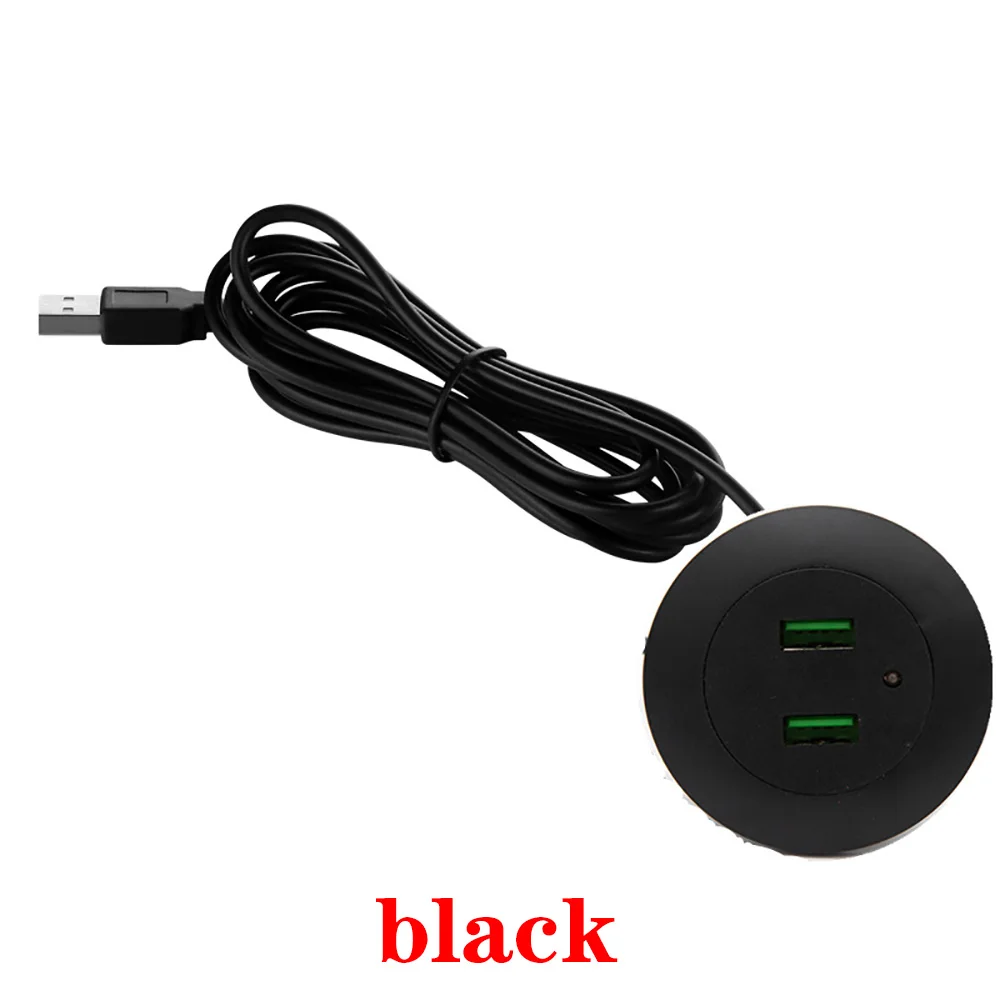 Agujero de escritorio integrado, 5V, 2a, USB a USB, enchufe Dual, carga oculta, muebles de oficina, teléfono móvil Invisible, carga rápida - imagen 2