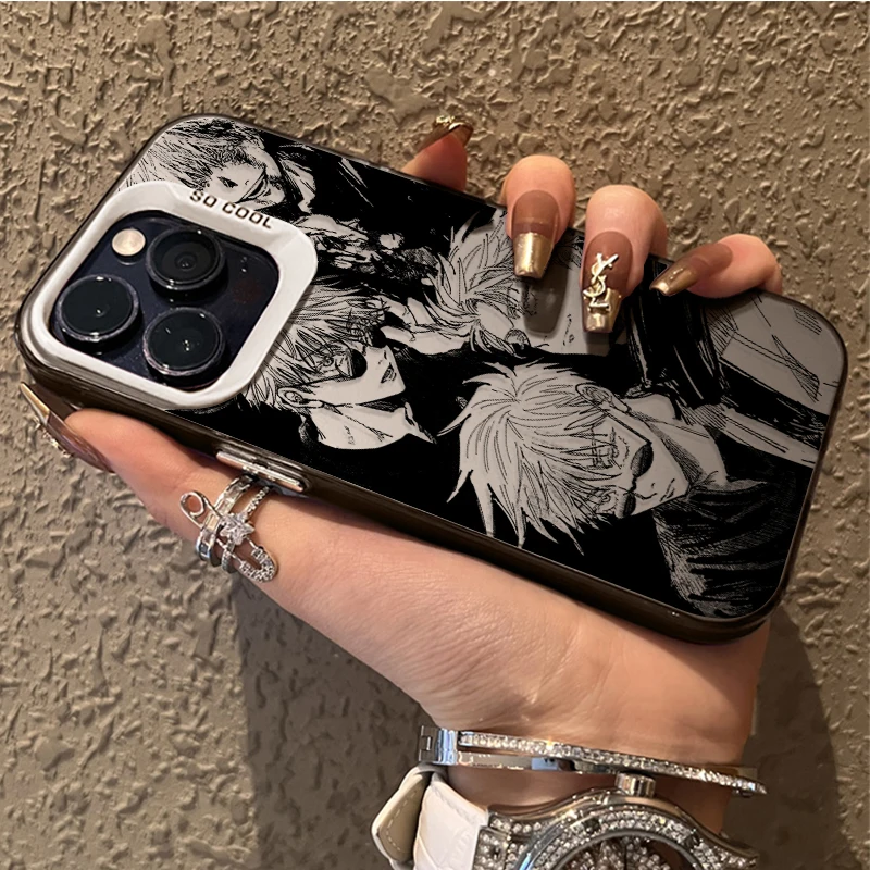 Cool Anime Gojo Satoru funda de teléfono para iPhone 17 Air 16 15 11 12 14 13 Pro Max XS X XR Plus 8 7 SE 2020 contraportada a prueba de golpes - imagen 3