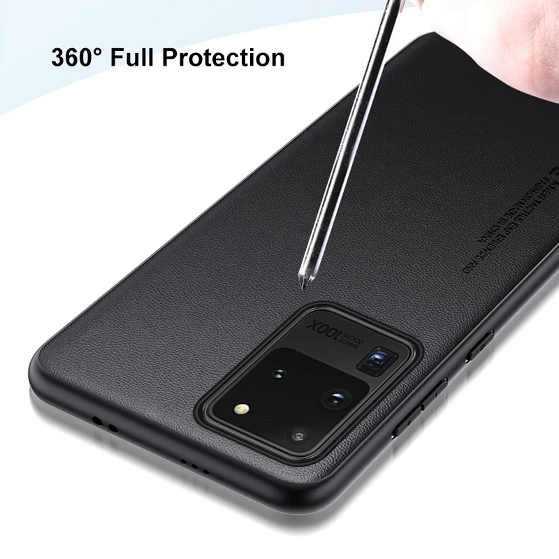 Funda de cuero PU de lujo para Samsung Galaxy S20 Ultra 5G, funda trasera de silicona TPU, funda protectora para teléfono para Samsung S20 Ultra Coque - imagen 5