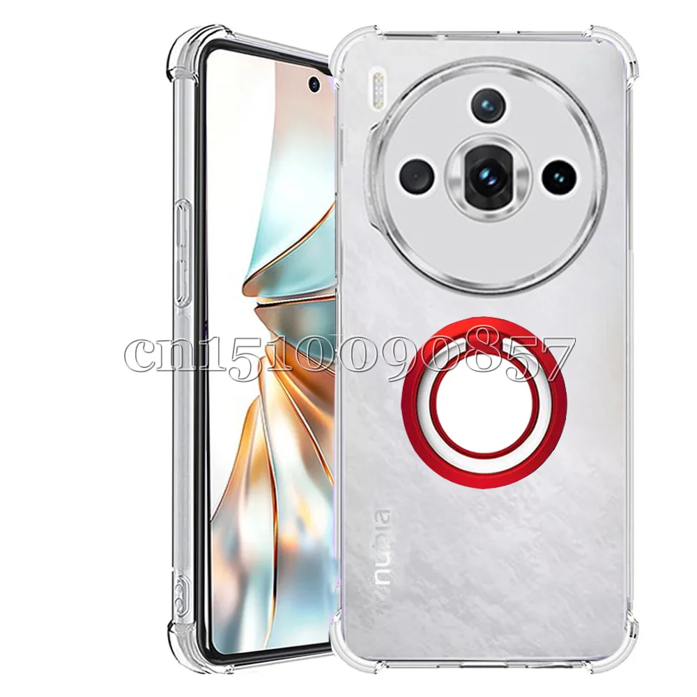Funda con soporte de anillo Nubia Z60S Pro 5G Coners reforzados Airbag a prueba de golpes funda suave de TPU para ZTE nubia Z60SPro NX725J - imagen 4