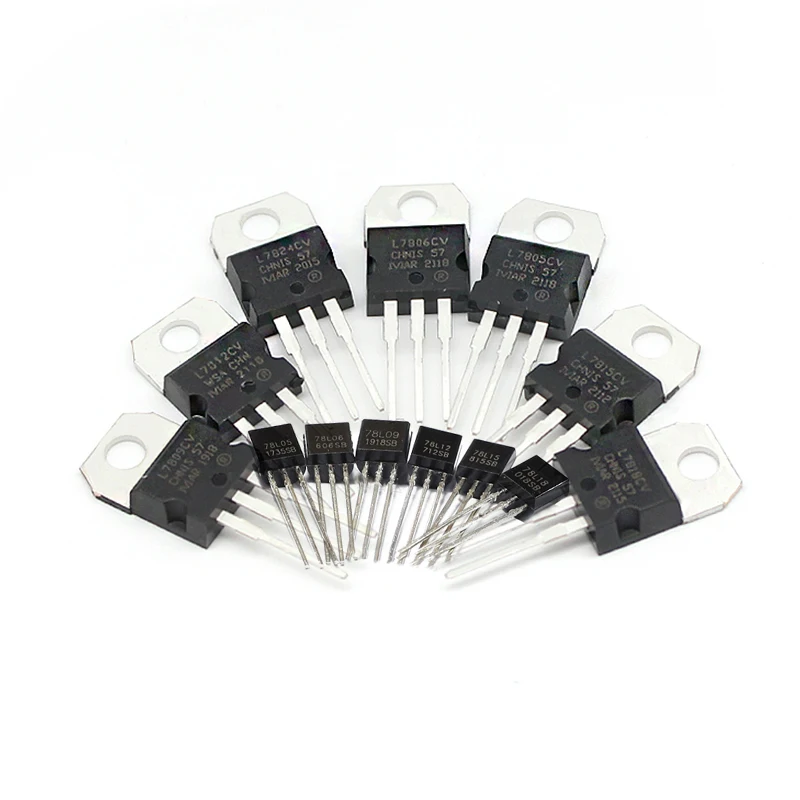 Regulador de voltaje IC L7805 7806 7808 7812 7815 7824 78L05 78L06 78L08 78L09 78L12 78L15 78L24 TO-220 TO-92 Transistor triodo