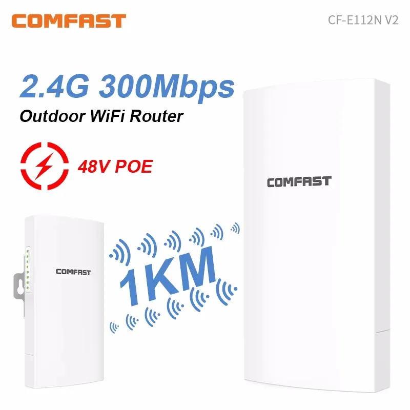 COMFAST 300Mbps 5,8 Ghz puente AP inalámbrico para exteriores 3KM WIFI CPE punto de acceso 11dBi antena WI-FI enrutador de nanostación 2 uds